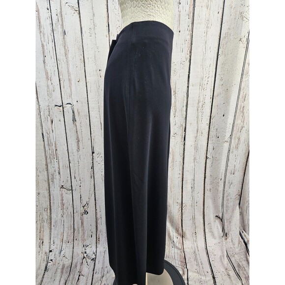 Allan Waller 10 Wool Blend Asymmetrical Black Maxi Dress Career Skirt EUC - Picture 4 of 10
